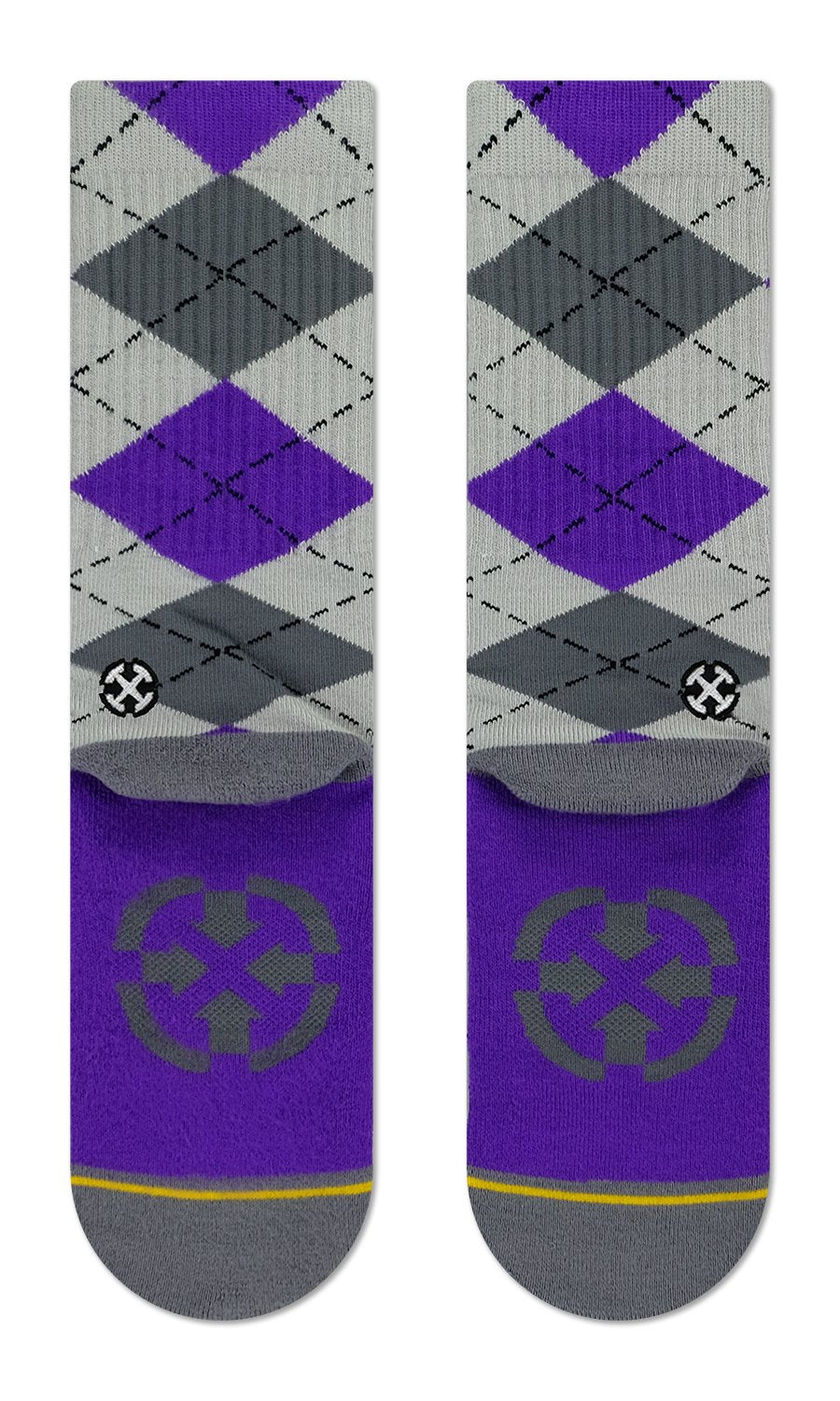 Spidey Argyle Grey Bamboo Socks - Large