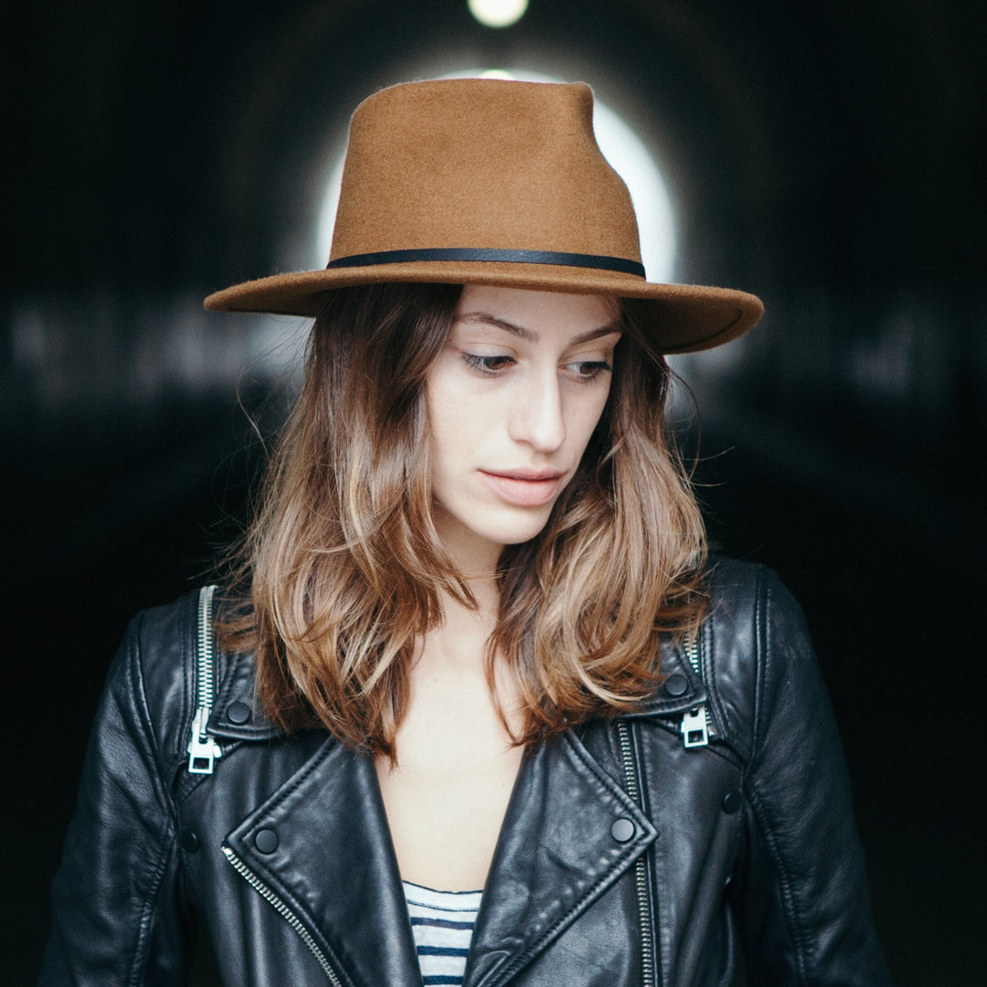 Yellow 108 Eastwood Fedora - Caramel