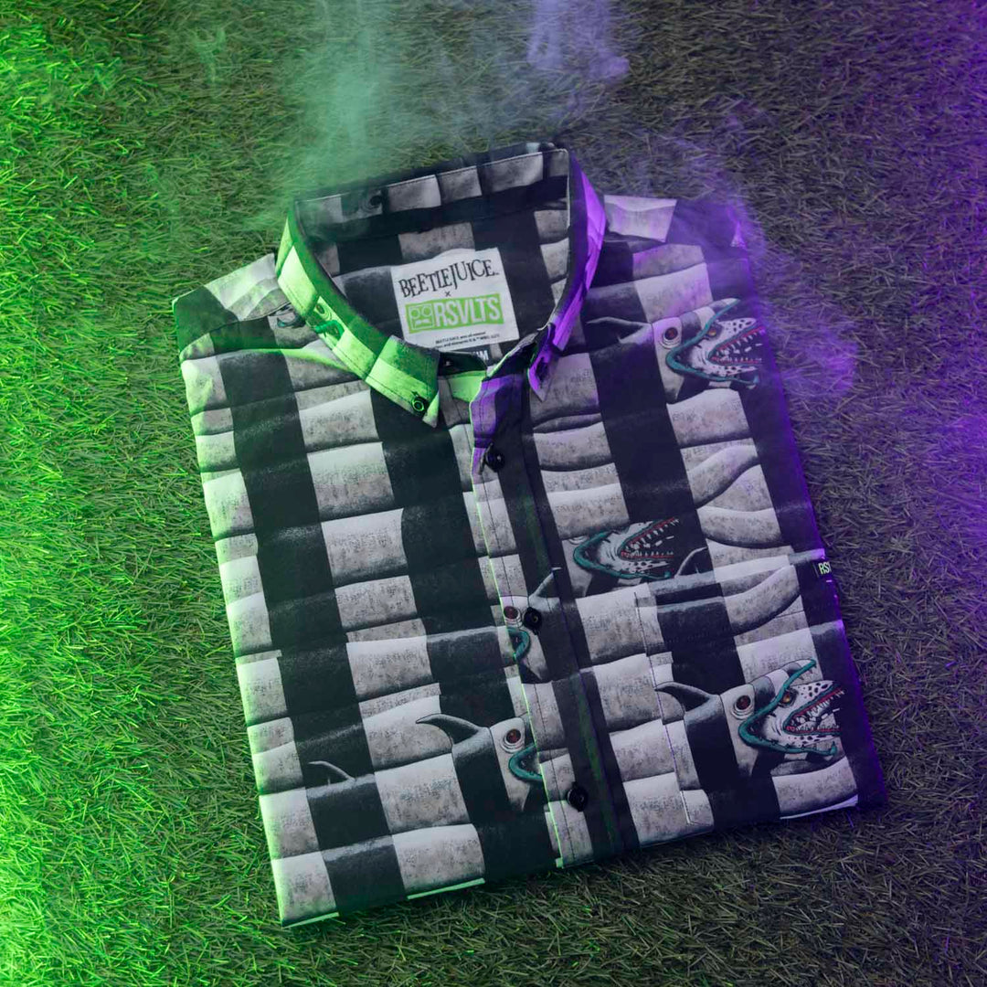 Beetlejuice "Sandworm Stripes" – KUNUFLEX Short Sleeve Shirt