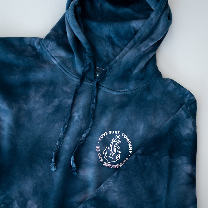 Seahorse Tie-Dye Hoodie - Navy