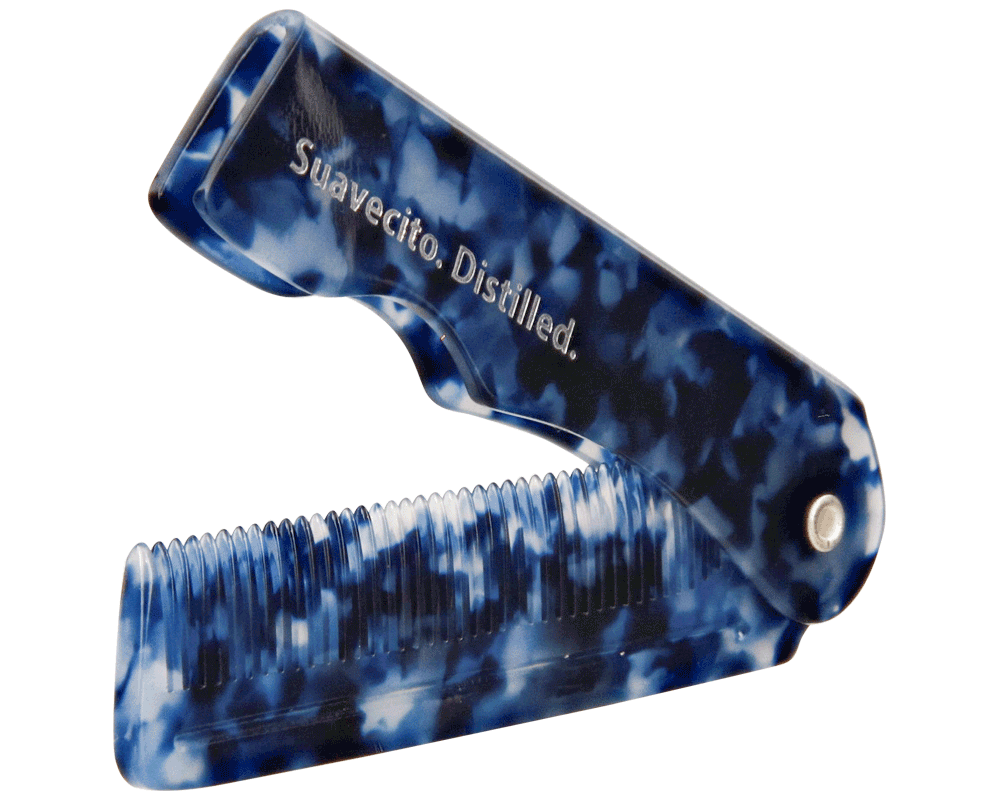 Cobalt Penny Folding Comb