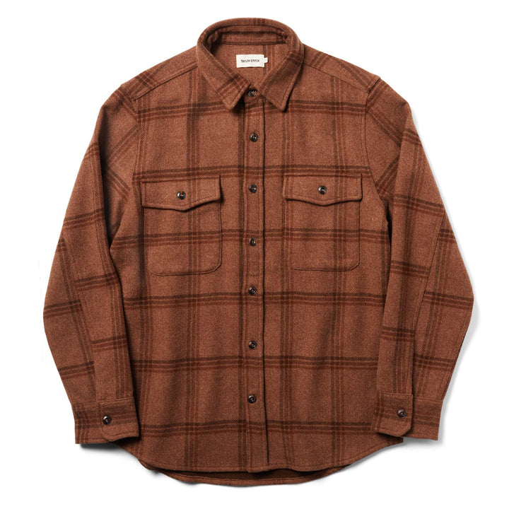 The Maritime Shirt in Espresso Plaid Wool