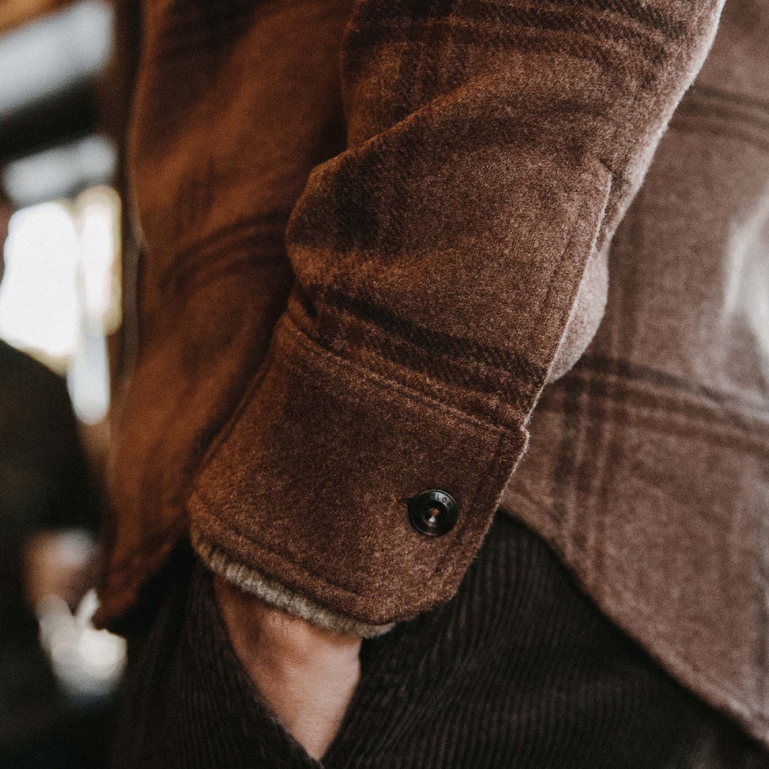 The Maritime Shirt in Espresso Plaid Wool