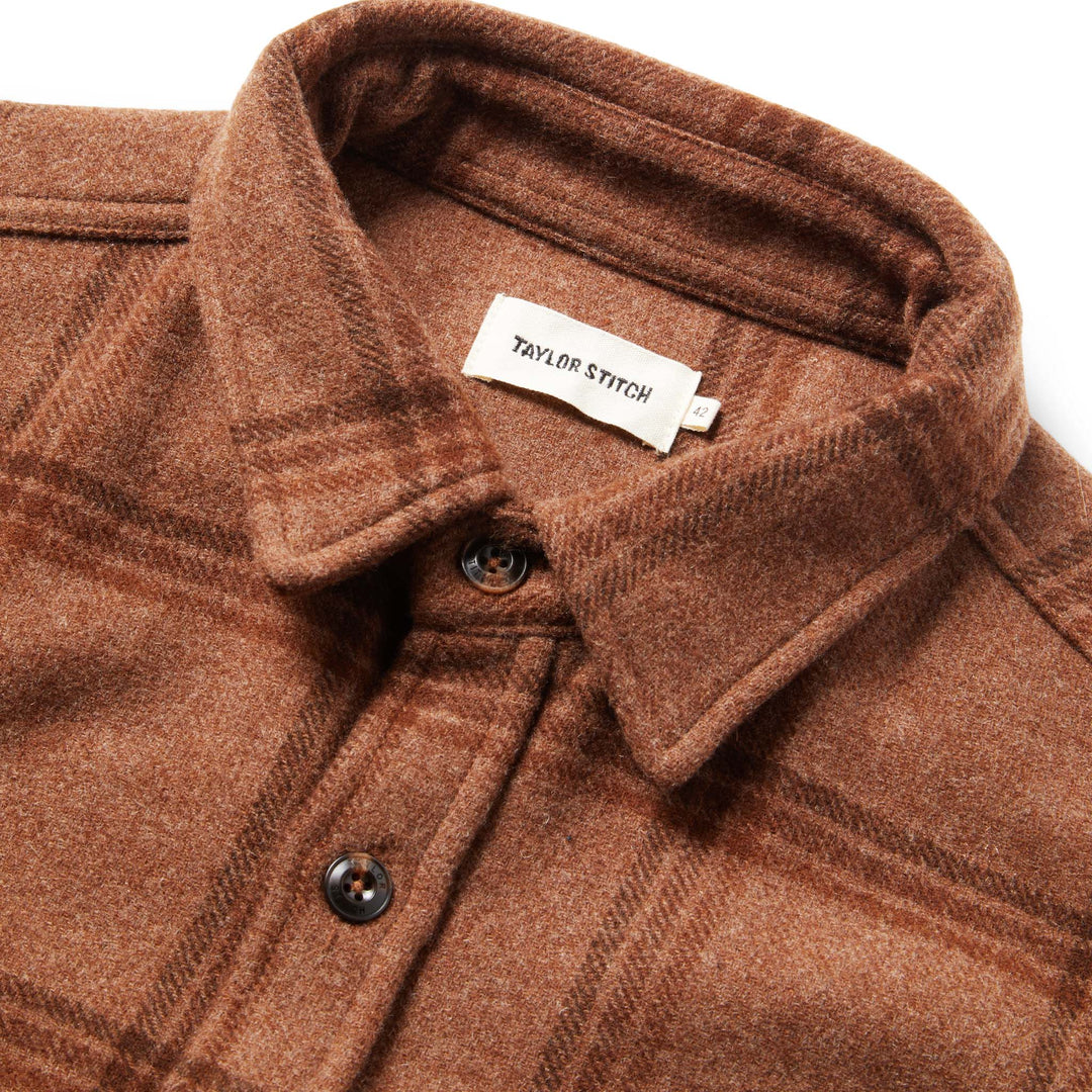 The Maritime Shirt in Espresso Plaid Wool