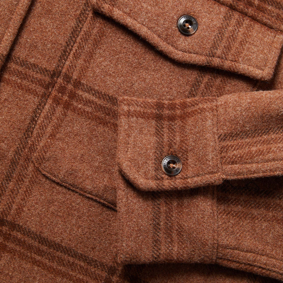 The Maritime Shirt in Espresso Plaid Wool