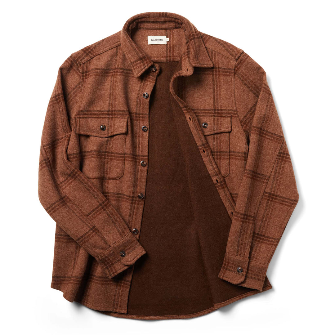 The Maritime Shirt in Espresso Plaid Wool