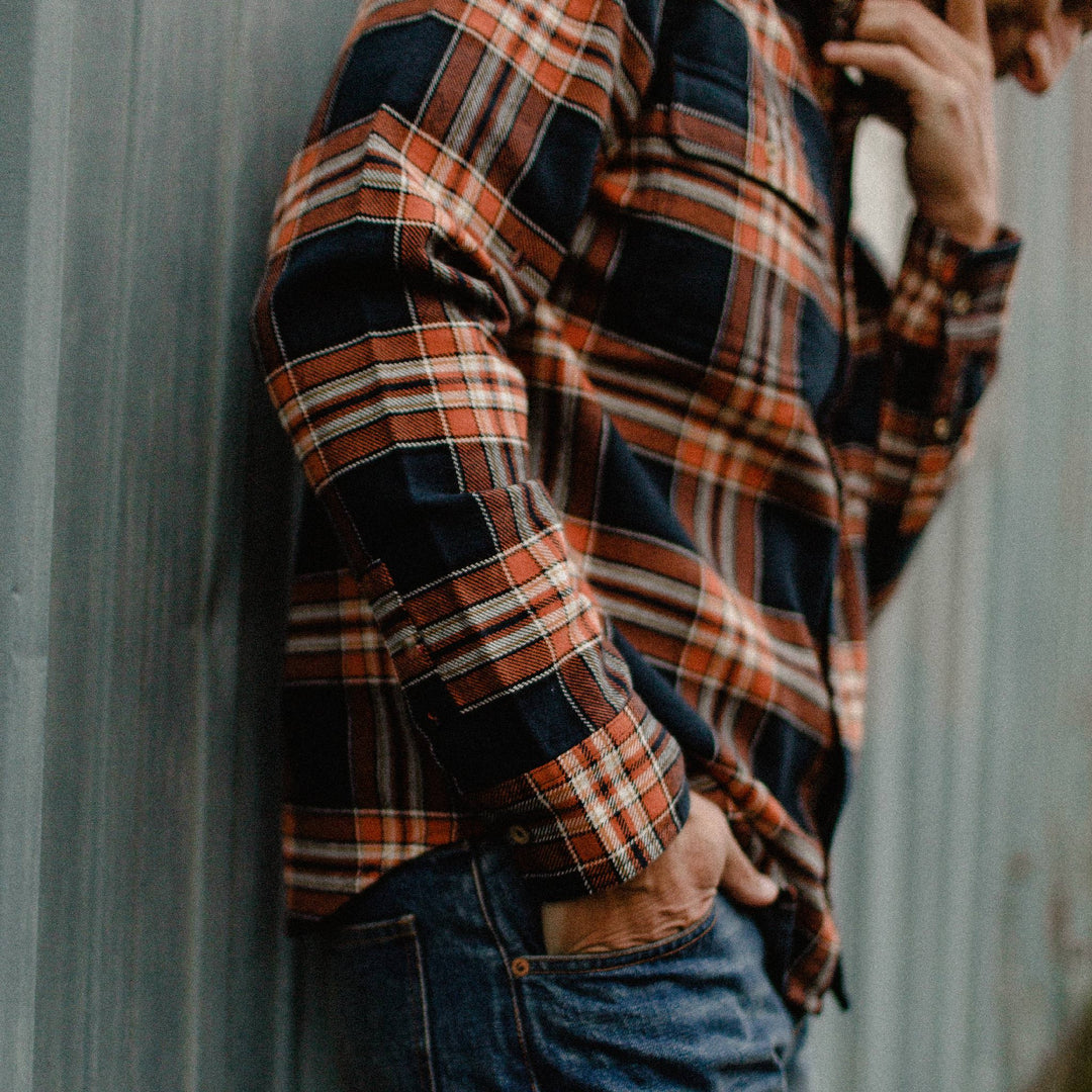 The Ledge Shirt in Rust Plaid