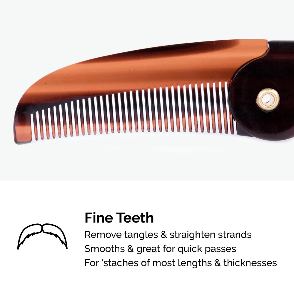 Zeus Folding Mustache Comb - K11